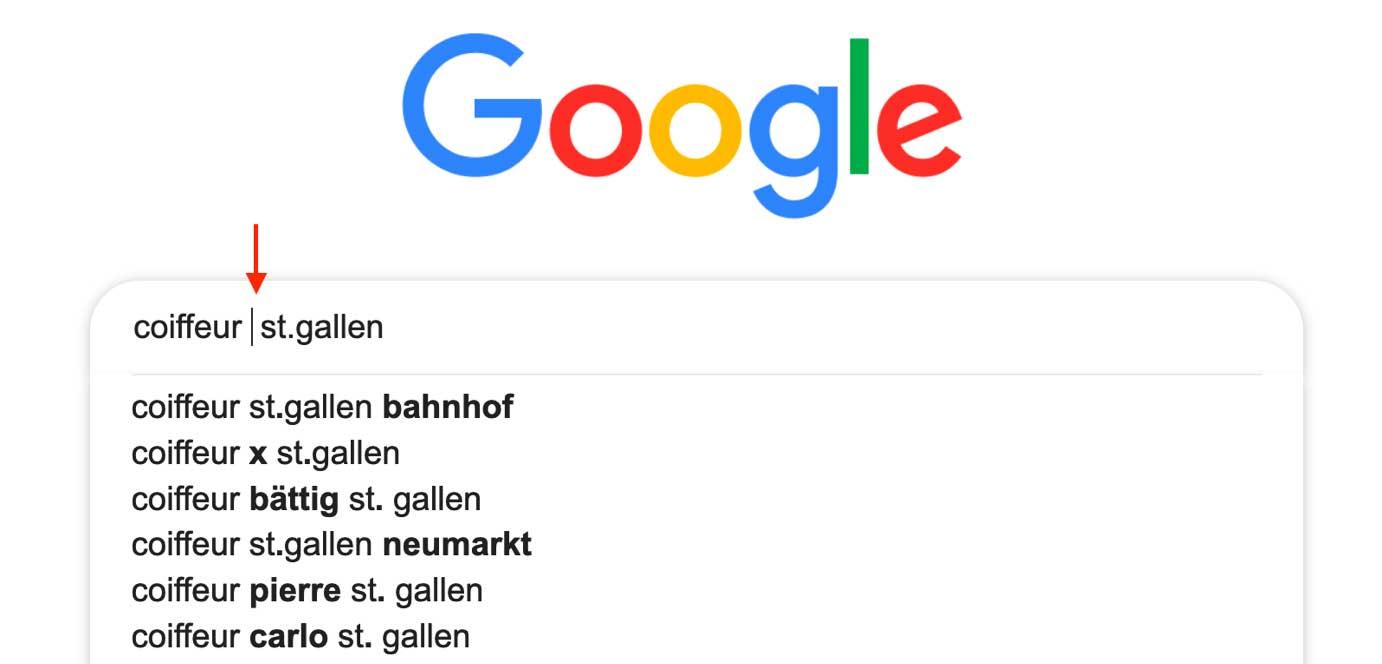 Leerschlag vor einem Keyword